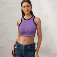 Load image into Gallery viewer, Women's Cropped Slim Racer Tank Top