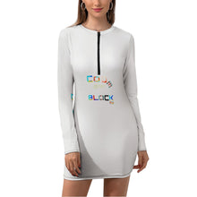 Load image into Gallery viewer, Women's Zipper Long Sleeve Hip Dress