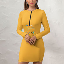 Load image into Gallery viewer, Women's Zipper Long Sleeve Hip Dress