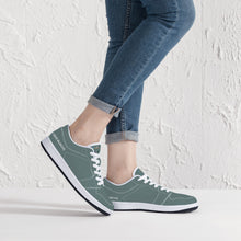 Load image into Gallery viewer, D15 Low-Top Synthetic Leather Sneakers - White