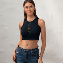 Load image into Gallery viewer, Women's Cropped Slim Racer Tank Top