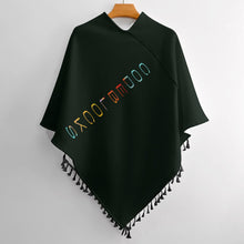 Load image into Gallery viewer, Knitted Cape With Fringed Edge