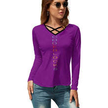 Load image into Gallery viewer, Women's V-Neck Long Sleeve T-Shirt