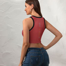 Load image into Gallery viewer, Women's Cropped Slim Racer Tank Top