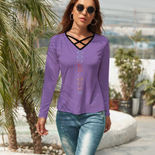 Load image into Gallery viewer, Women's V-Neck Long Sleeve T-Shirt