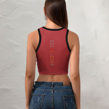 Load image into Gallery viewer, Women's Cropped Slim Racer Tank Top