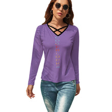 Load image into Gallery viewer, Women's V-Neck Long Sleeve T-Shirt