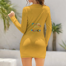 Load image into Gallery viewer, Women's Zipper Long Sleeve Hip Dress