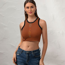 Load image into Gallery viewer, Women's Cropped Slim Racer Tank Top
