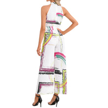 Load image into Gallery viewer, Halter Neck Buckle Belted Jumpsuit