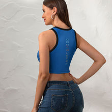 Load image into Gallery viewer, Women's Cropped Slim Racer Tank Top