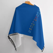 Load image into Gallery viewer, Knitted Cape With Fringed Edge
