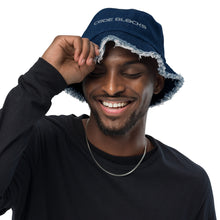 Load image into Gallery viewer, Distressed denim bucket hat