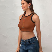 Load image into Gallery viewer, Women's Cropped Slim Racer Tank Top
