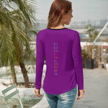 Load image into Gallery viewer, Women's V-Neck Long Sleeve T-Shirt