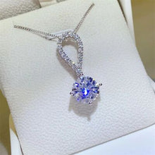 Load image into Gallery viewer, 5 Carat Moissanite 925 Sterling Silver Teardrop Necklace
