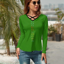 Load image into Gallery viewer, Women's V-Neck Long Sleeve T-Shirt