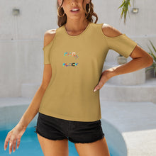 Load image into Gallery viewer, ACT off shoulder U-neck short sleeve top