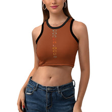 Load image into Gallery viewer, Women's Cropped Slim Racer Tank Top