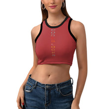 Load image into Gallery viewer, Women's Cropped Slim Racer Tank Top