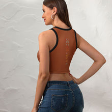 Load image into Gallery viewer, Women's Cropped Slim Racer Tank Top