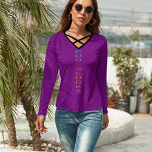 Load image into Gallery viewer, Women's V-Neck Long Sleeve T-Shirt