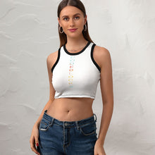 Load image into Gallery viewer, Women's Cropped Slim Racer Tank Top