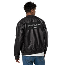 Load image into Gallery viewer, Leather Bomber Jacket