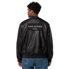 Load image into Gallery viewer, Leather Bomber Jacket
