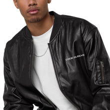 Load image into Gallery viewer, Leather Bomber Jacket