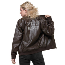 Load image into Gallery viewer, Leather Bomber Jacket