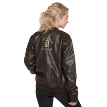 Load image into Gallery viewer, Leather Bomber Jacket
