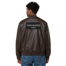 Load image into Gallery viewer, Leather Bomber Jacket