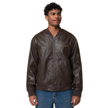 Load image into Gallery viewer, Leather Bomber Jacket