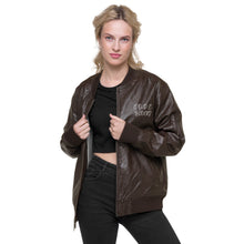 Load image into Gallery viewer, Leather Bomber Jacket