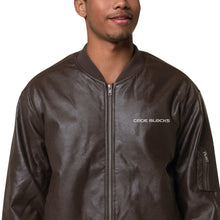 Load image into Gallery viewer, Leather Bomber Jacket