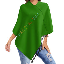 Load image into Gallery viewer, Knitted Cape With Fringed Edge