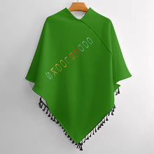 Load image into Gallery viewer, Knitted Cape With Fringed Edge