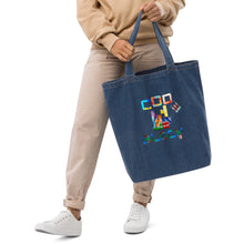 Load image into Gallery viewer, Organic denim tote bag