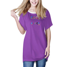 Load image into Gallery viewer, Long round neck and short sleeves