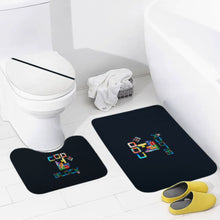 Load image into Gallery viewer, Coral velvet floor mat three-piece set