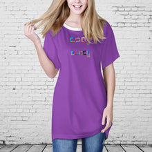 Load image into Gallery viewer, Long round neck and short sleeves