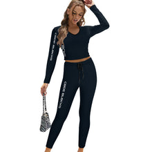 Load image into Gallery viewer, V-neck sweatshirt suit NZ153- (single picture and multiple spelling optional)