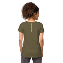Load image into Gallery viewer, Women’s fitted v-neck t-shirt