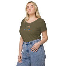 Load image into Gallery viewer, Women’s fitted v-neck t-shirt