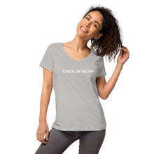 Load image into Gallery viewer, Women’s fitted v-neck t-shirt