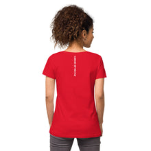 Load image into Gallery viewer, Women’s fitted v-neck t-shirt