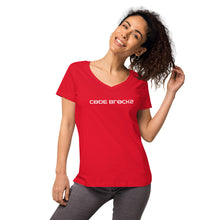 Load image into Gallery viewer, Women’s fitted v-neck t-shirt