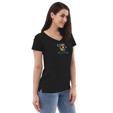 Load image into Gallery viewer, Women’s recycled v-neck t-shirt