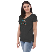 Load image into Gallery viewer, Women’s recycled v-neck t-shirt